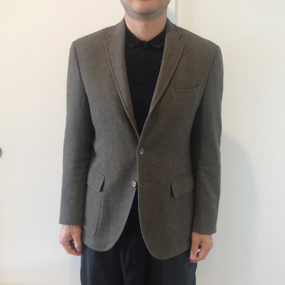 Ralph Lauren brown herringbone blazer, size 40/L